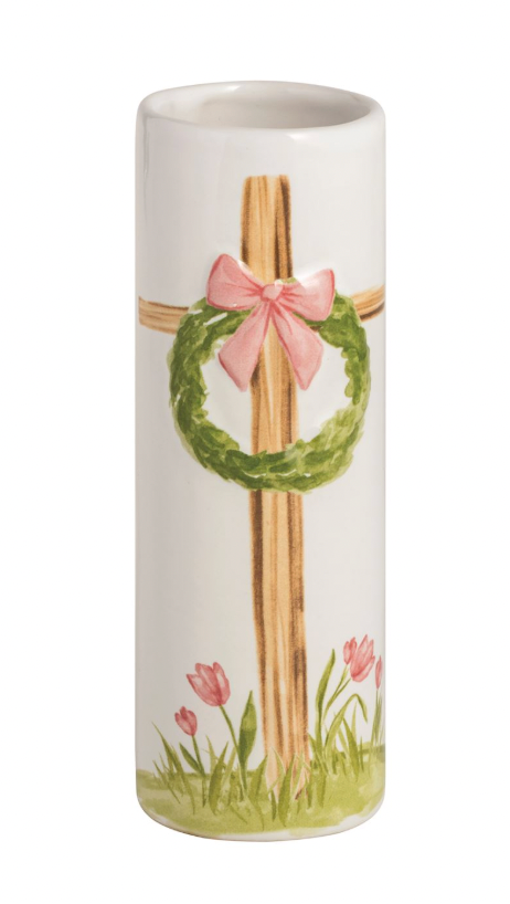 Pink Cross Stem Vase