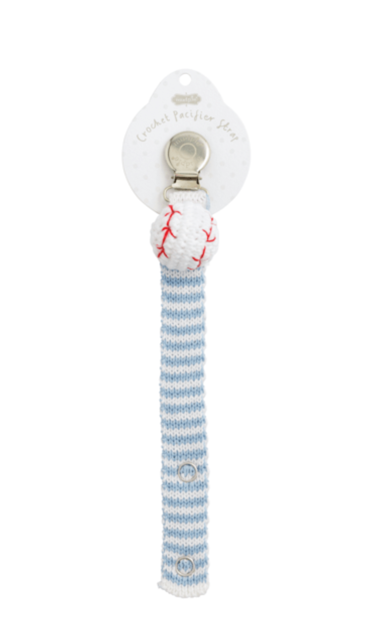Crochet Baseball Pacy Clip