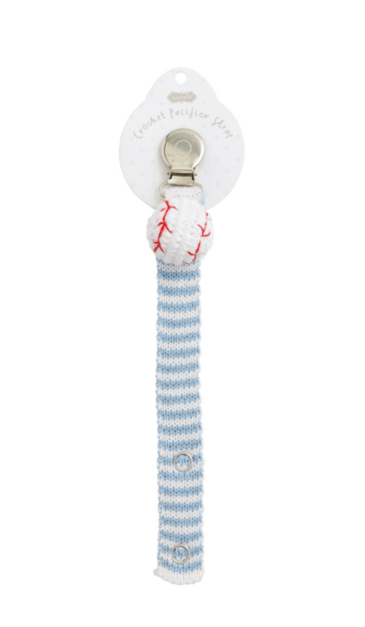 Crochet Baseball Pacy Clip