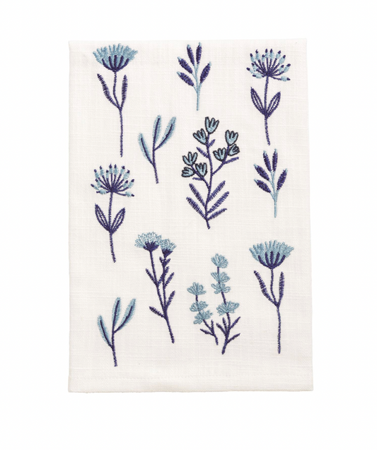 Blue All Over Flower Towel