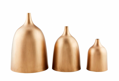 Nesting Brass Vase Set