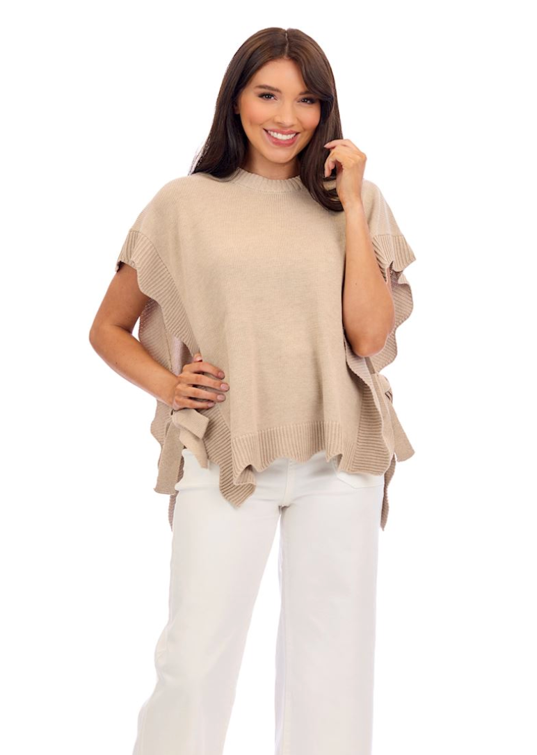 Blue Rigsby Scallop Sweater