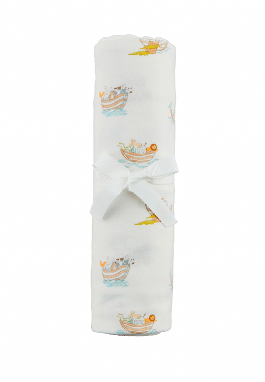 Noahs Ark Stretch Swaddle Blanket