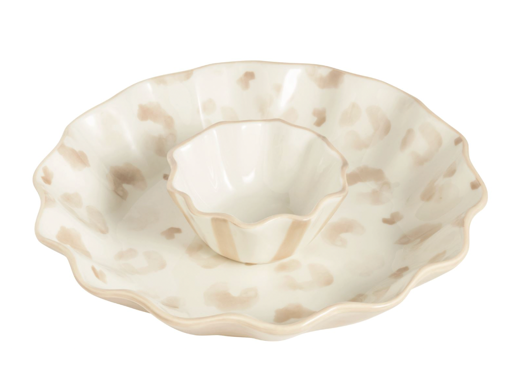 Leopard Chip & Dip Set