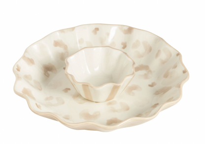 Leopard Chip & Dip Set