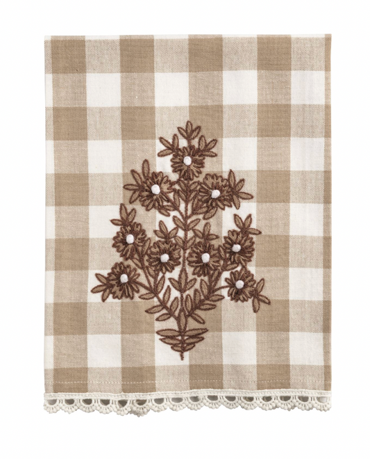 Buffalo Embroidered Tea Towel