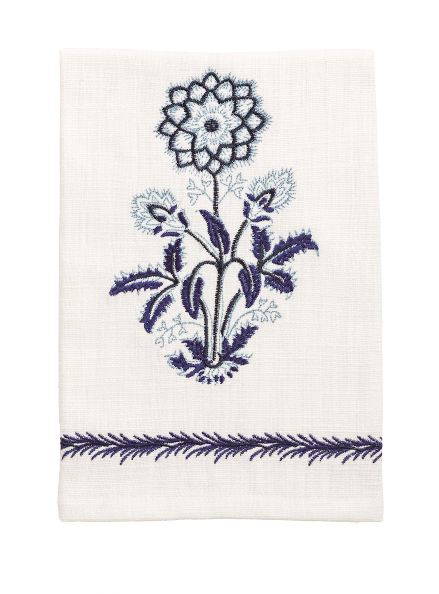 Blue Single Flower Towel