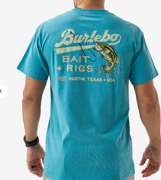 Short Sleeve Tee - Bait And Rigs - Cyan