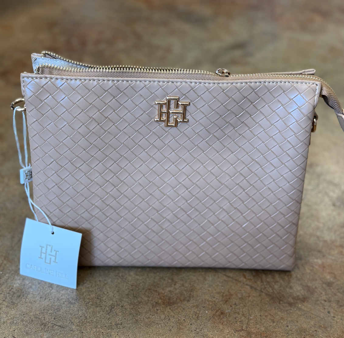 Ariana Crossbody Woven Tan
