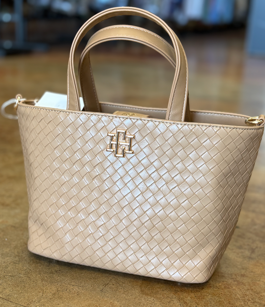 Maren Mini Tote Woven Tan