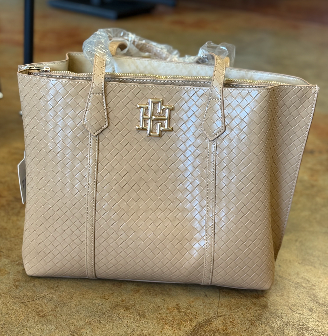 Heath Tote Woven Tan