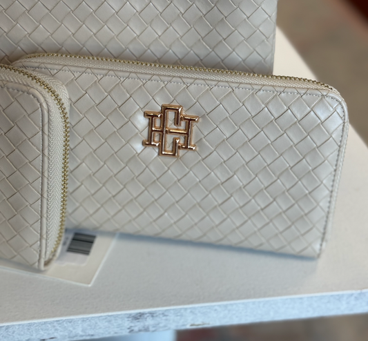 Penelope Wallet Woven Almond