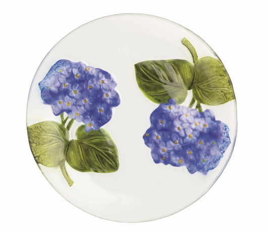 Hydrangea Glass Plate