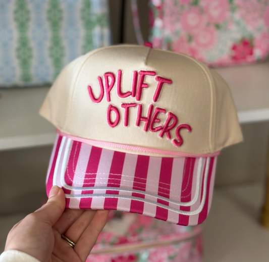 "Uplift Others" Tan/Patch Work Hat