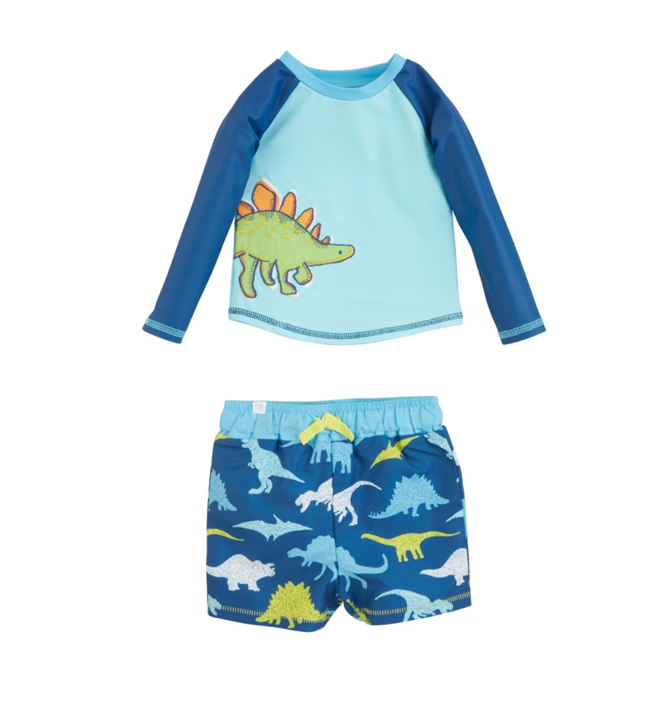 Dino Rash Guard & Swim Trunk Set