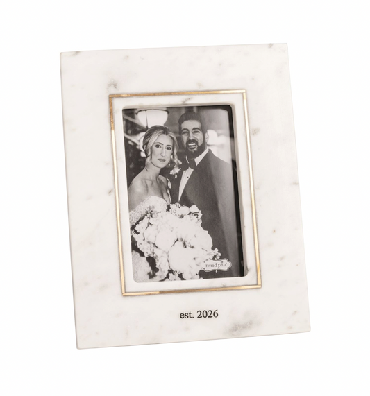 Est. 2026 Gold Inlay Marble Frame