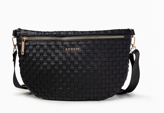 Kedzie Black Terrace Woven Crossbody