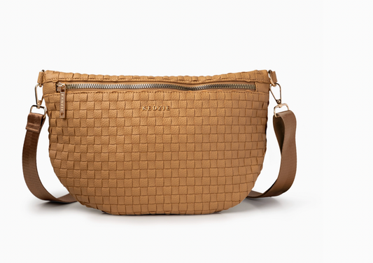 Kedzie Terrace Woven Crossbody Tan
