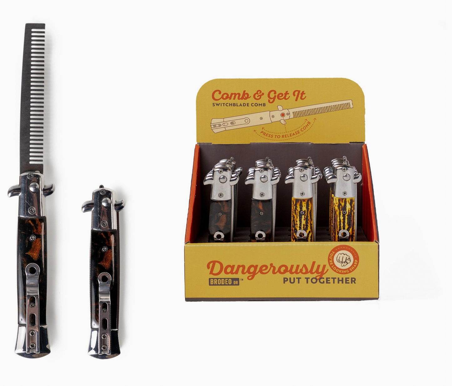 Brodeo Drive Comb & Get It Switchblade Comb
