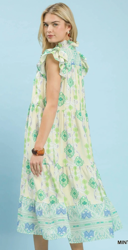 Boho Mint Mix Dress