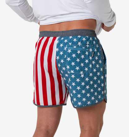 Throwback USA Swim Trunk