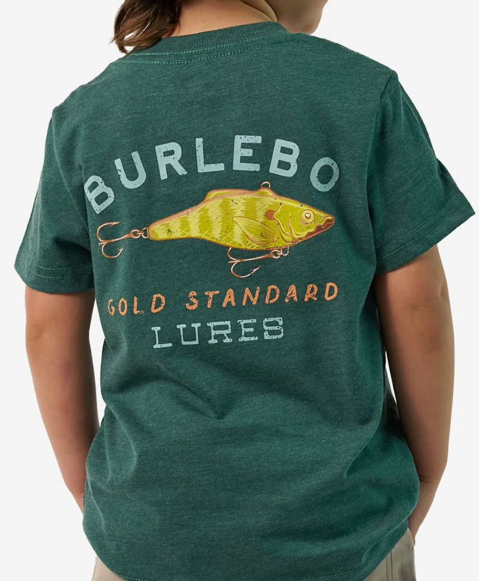 Yth SS Tee - BURLEBO Lures - Forest Green