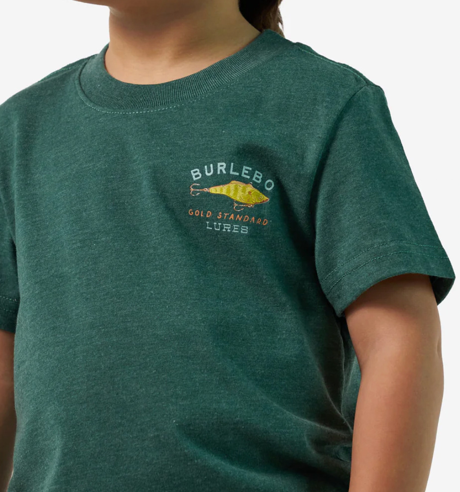 Yth SS Tee - BURLEBO Lures - Forest Green