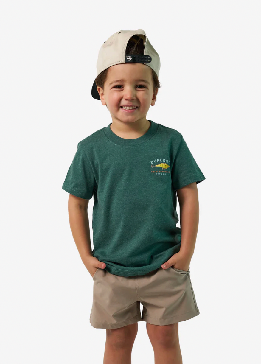 Yth SS Tee - BURLEBO Lures - Forest Green