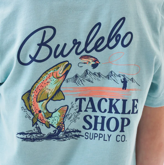 Yth SS Tee - Tackle Shop - Sky Blue