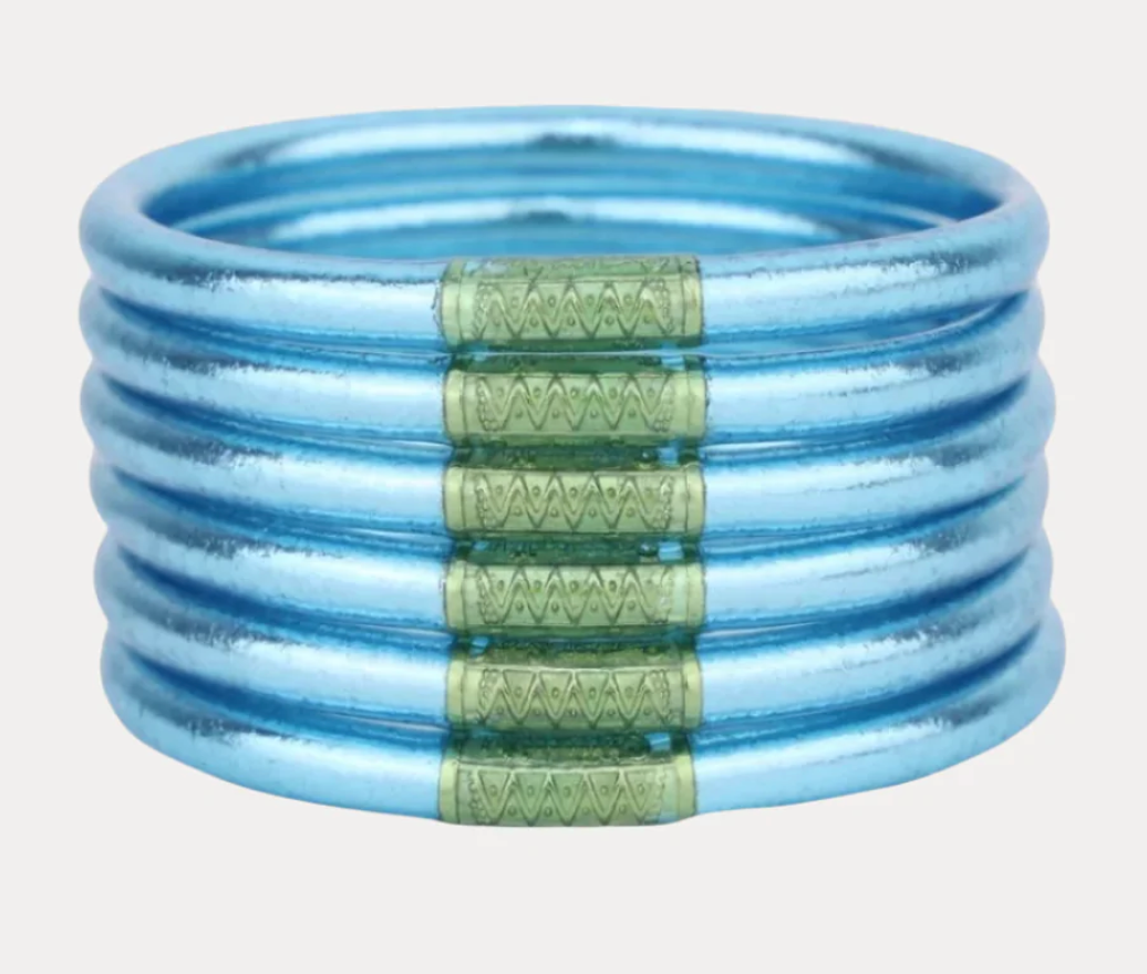 Azure All Weather Bangles® (Set of 6) - Serenity Prayer