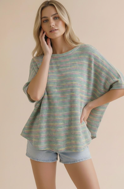 Rainbow Knit Top