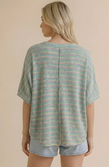 Rainbow Knit Top