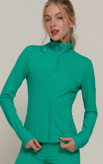 Long Sleeve Jacket and Side Slit Skort Set