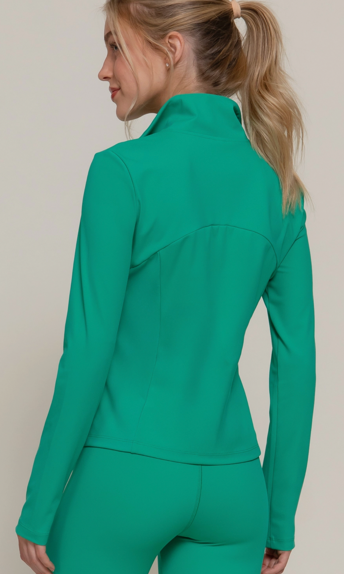 Long Sleeve Jacket and Side Slit Skort Set