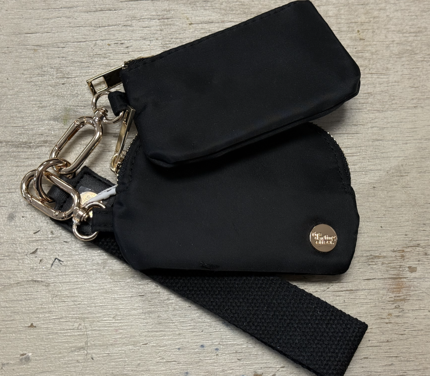 Dynamic Duo Pouch Wristlet–Black