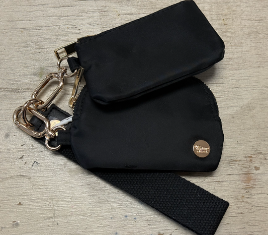 Dynamic Duo Pouch Wristlet–Black