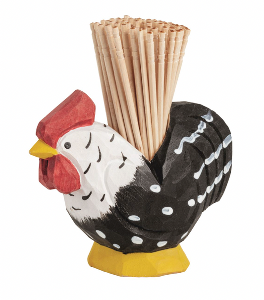 Rooster Toothpick Caddy Set