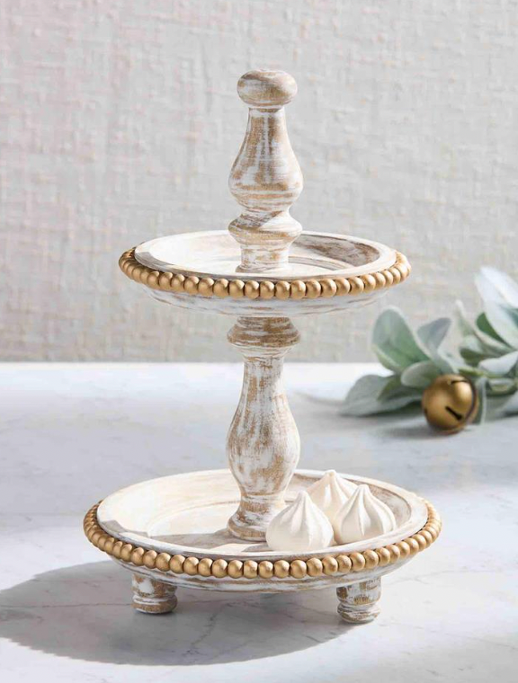 Mini Gold Bead Tiered Server