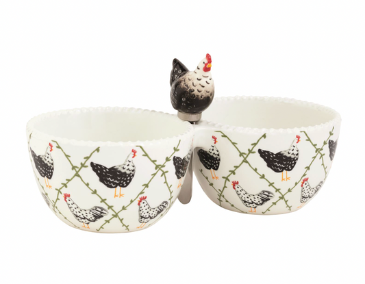 Rooster Double Tidbit Set