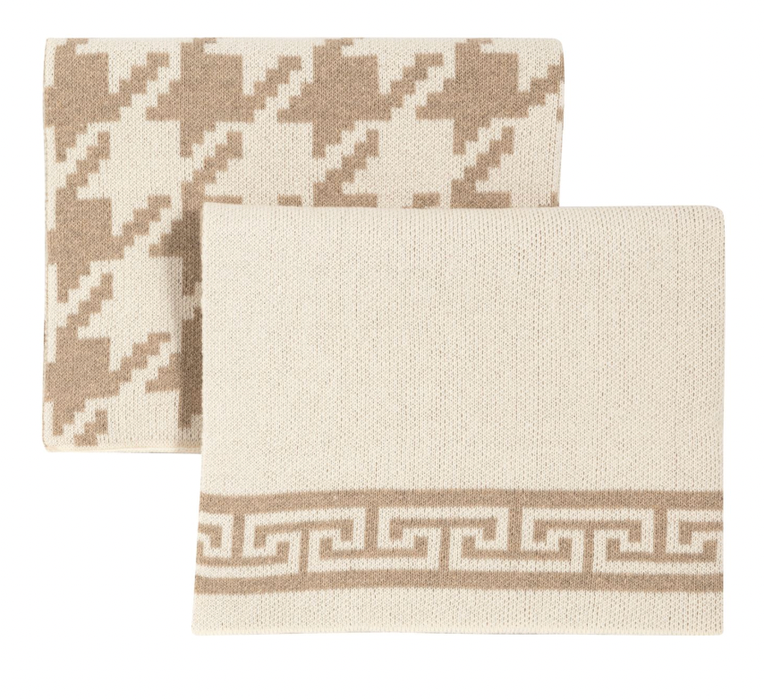 Greek Key Knit Towel Set