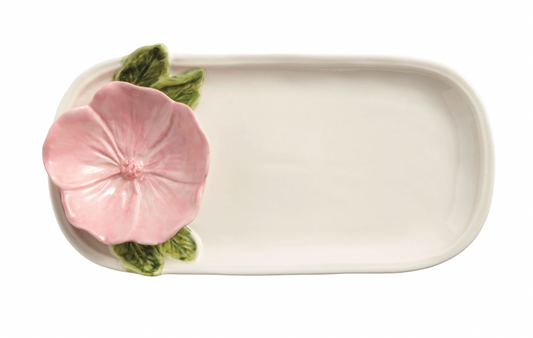 Pink Flower Everything Plate