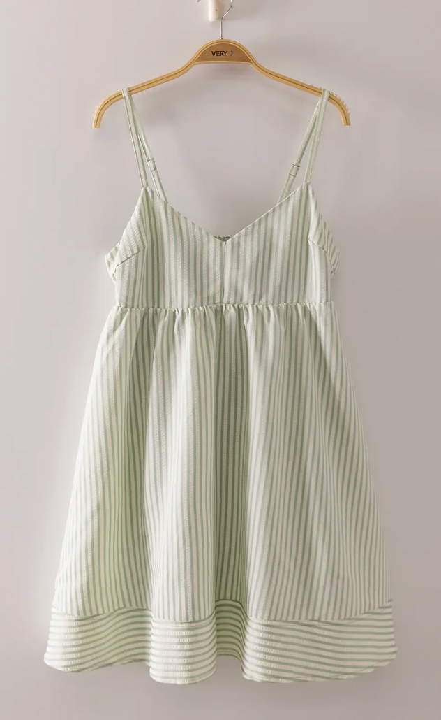 Stripe Bow Babydoll Sundress