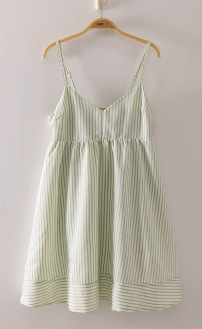 Stripe Bow Babydoll Sundress