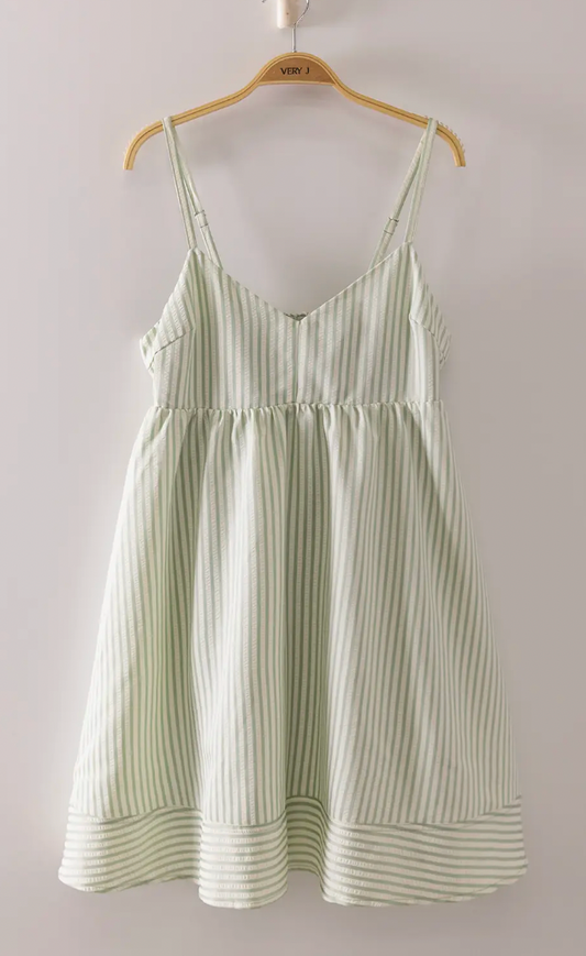 Stripe Bow Babydoll Sundress