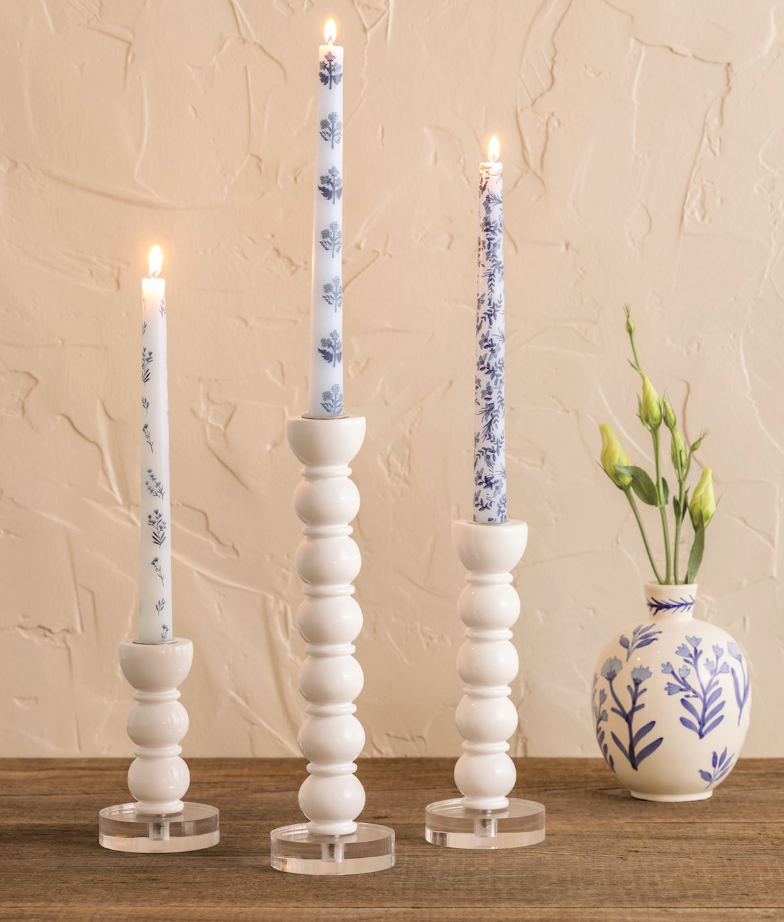 Block Print Taper Candle Sets