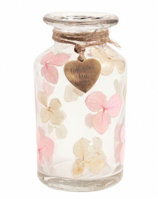 Thank You Pressed Flower Bud Vase