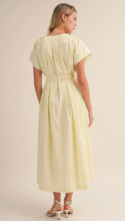 Poplin Short Sleeve Maxi Dress