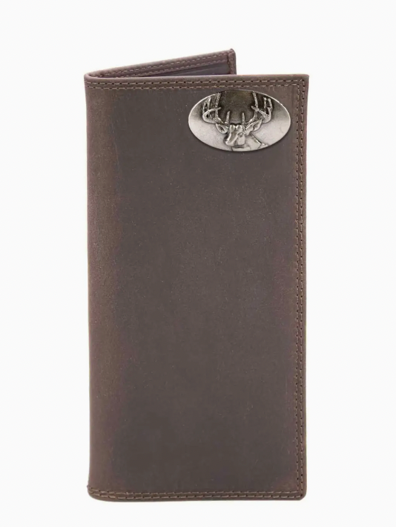 Buck Leather Roper Wallet Crazy Horse