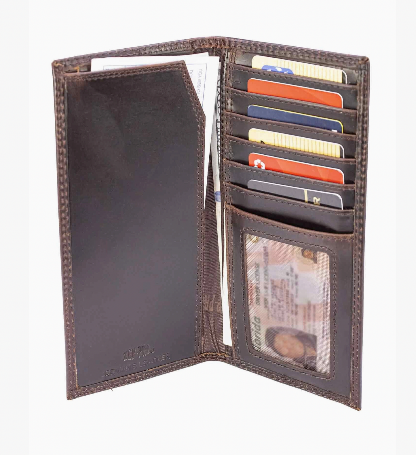 Buck Leather Roper Wallet Crazy Horse