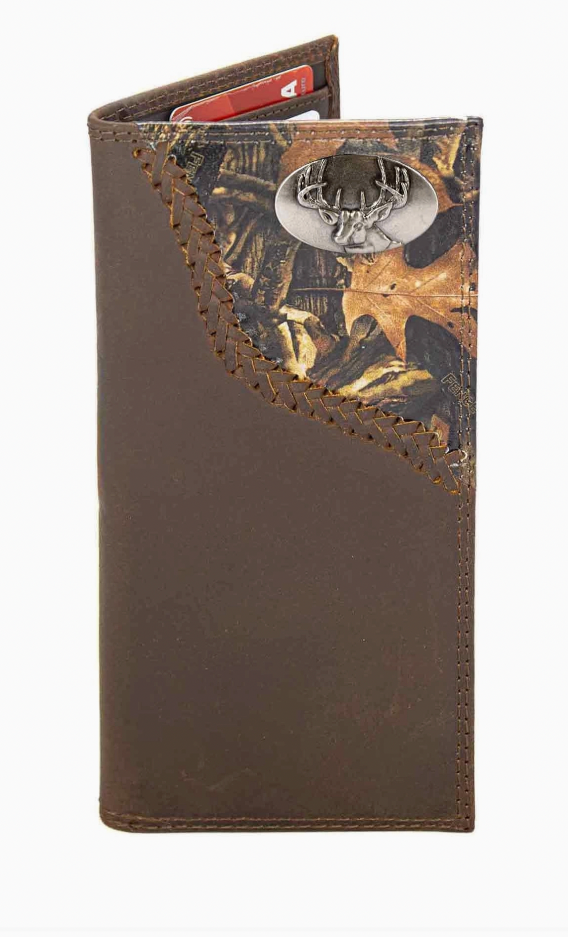Buck Leather Roper Wallet Fence Row